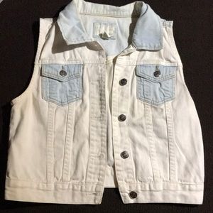 Cropped Jean Vest